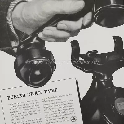 1941 Bell Telephone System Western Electric 102 Photo Art Decor Vintage Print Ad • $9.99
