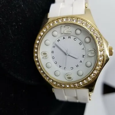 Marc By Marc Jacobs Pelly Womens White Silicone Watch Needs Battery • $34.99