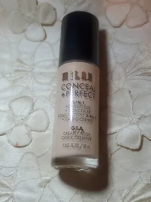 Milani-conceal + Perfect 2-in-1 Foundation-01a Creamy Nude-1 Oz. Pump Top-new!! • $8.95