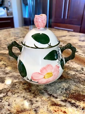 Vintage VILLEROY & BOCH Germany WILD ROSE Sugar Bowl Dish With Handles & Lid • $12.99