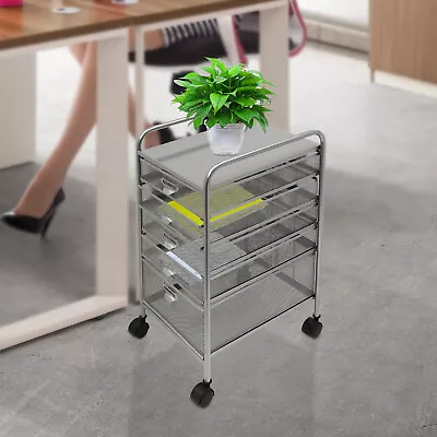 Rolling File Cabinet With 5 Drawerssilver File Cabinet Organizer With Wheels US • $62.70