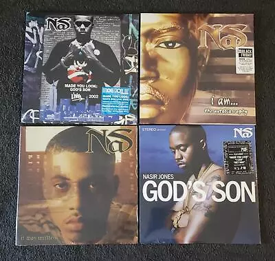 NAS 4x ALBUM LOT BRAND NEW SEALED VINYL LPs GOD'S SON IT WAS WRITTEN I AM • £138.90