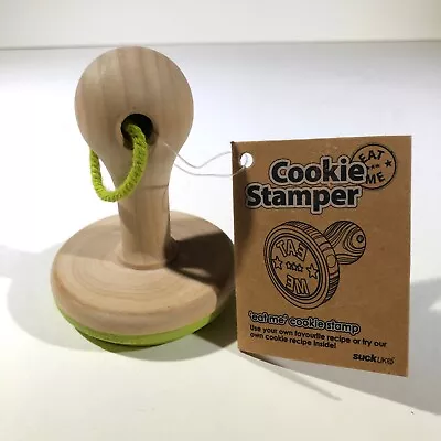 Eat Me! Wooden Rubber Cookie Stamp NWT • £9.64
