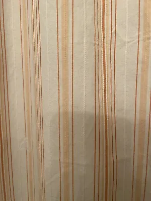 Restoration Hardware Fabric Shower Curtain Striped Orange 70 X 69 Cotton Note • $25