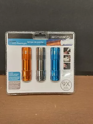 Emerson 9X Led Flashlights Pack Of 3. New In Package. • $12.95
