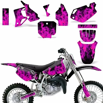 Graphic Kit Honda CR 80 MX Dirt Pit Bike Decals Sticker CR80 96-02 ICE PINK • $101.08