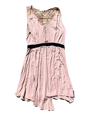 Urban Outfitters Pins & Needles Dusky Pink Lace Jersey Y2K Dress  - Size L • $29