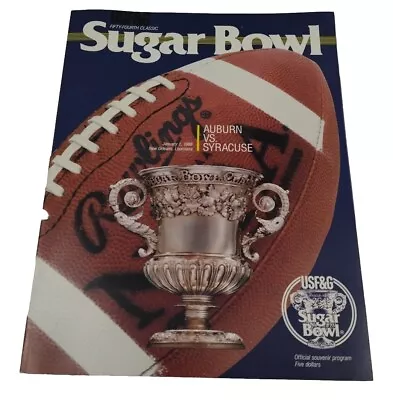 1988 Sugar Bowl Souvenir Program Auburn Tigers Vs Syracuse   • $11