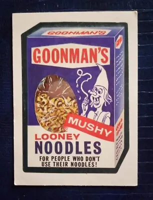 Vintage Wacky Packages Sticker Card Looney Noodles  • $4.99