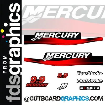 Mercury 9.9hp Four Stroke Outboard Decals/sticker Kit • $35.26