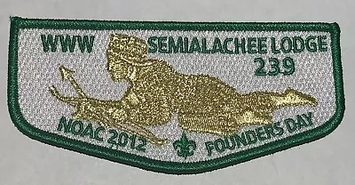 OA Lodge 239 Semialachee Flap Florida Mint 2012 NOAC Founders Day  DC2 • $7.07