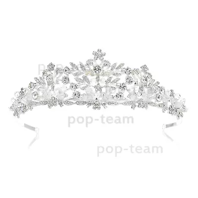 $14.94 • Buy Bridal Wedding Rhinestone Crystal Tiaras Hair Band Princess Prom Crown Headband 