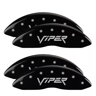 MGP Caliper Covers Set Of 4 Black Finish Silver Viper (Gen 2) • $289