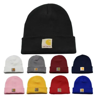 Unisex Carhartt Knit Cuffed Beanie Acrylic Watch Hat Winter Cap Pull On Closure • $12.40