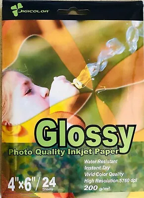 $10 • Buy 6x4  Glossy Photo Paper 48 Sheets 200 Gsm Inkjet Printer 4x6  Glossy Photo Paper