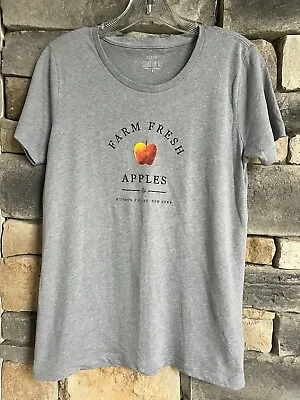 J.Crew FARM FRESH APPLES Collector Tee Graphic Short Sleeve Women Size Small • $14