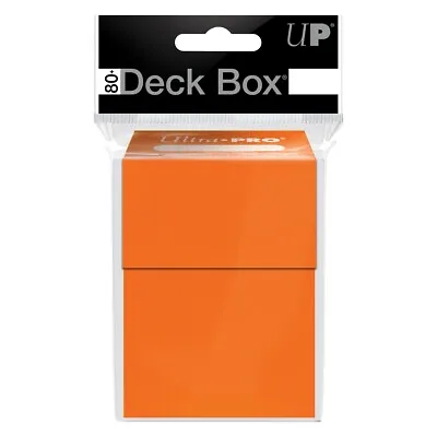 Ultra Pro Deck Box For Collectible Gaming Cards ORANGE Holds 80+ Sleeved Cards • $2.29