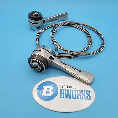 Vintage Shimano 105 Braze On Downtube Shifters SL-1050 6 Speed Index/Friction D5 • $15