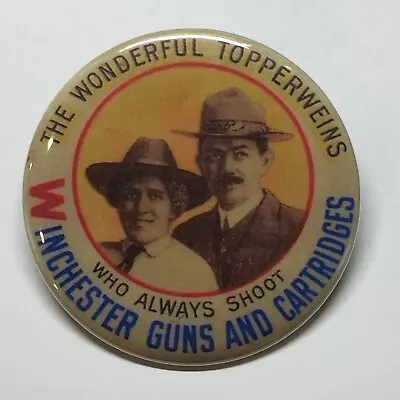 Wonderful Topperwein Winchester Gun Advertising Pocket Mirror • $15