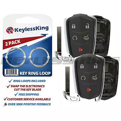 2x New Key Fob Shell Pad Case For Cadillac ATS CT6 CTS SRX XT5 XTS Entry Remote • $14.95