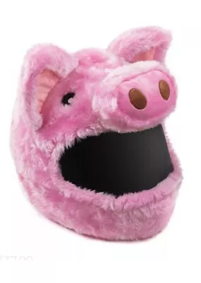 MOTORCYCLE HELMET COVER - Pink Pig Plush 🐷 • $20