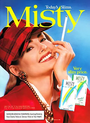 Misty Cigarette Ad #11 Rare 1993 Vintage Out Of Print  • $9.99