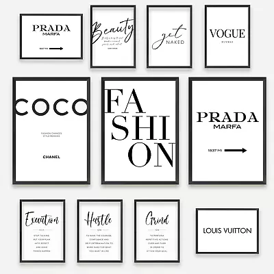 Designer Fashion Quotes Home Gift Wall Fun Art Poster Print Picture A3A4 • £3.99