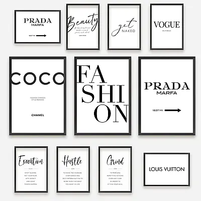 £2.49 • Buy Designer Fashion Quotes Home Gift Wall Fun Art Poster Print Picture Canvas  A3A4
