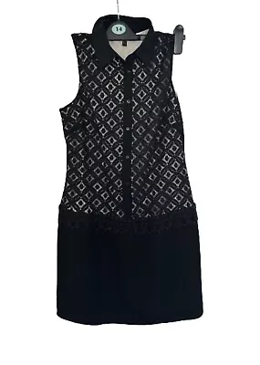 £12.34 • Buy Coast Collared Sleeveless Black Dress Size 10 (C269)