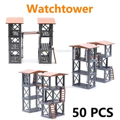 MOC Modern WWII Military Watchtower Battle Scene Building Blocks Bricks Custom • $25.77