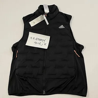 $130 Womens Size L Adidas X City Vest Down Padded Black Running Vest HM3892 • $59