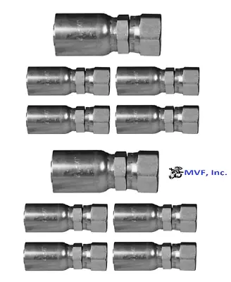1/4  ID Hose X 1/4  JIC (7/16 -20) 37° Female Swivel Steel (10-PK) FJX-04-04x10 • $46.60