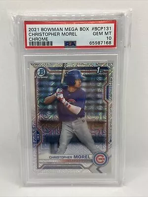 2021 Bowman Chrome Christopher Morel PSA 10 1st RC #BCP131 Mega Box Cubs • $16.50