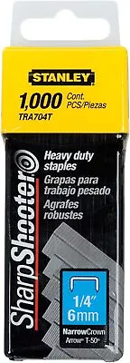 Stanley TRA704T 1/4'' Narrow Crown Staples (1000 Ct Pack) • $8.28