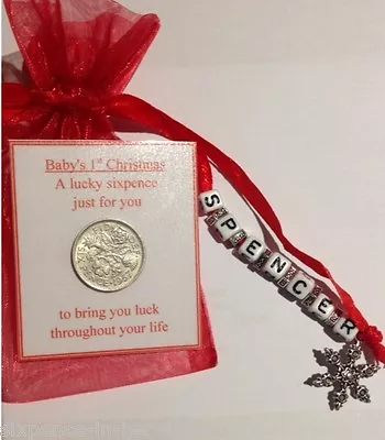 Personalised Baby's First Christmas Sixpence Gift - 1st - Baby Stocking Filler  • £5.99