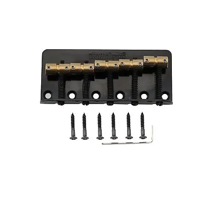 Wilkinson WBBC5 Black 18mm 5 String Bridge Brass Saddles For Precision Jazz Bass • $20.29