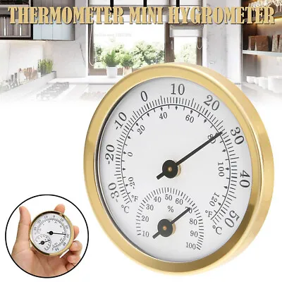 $3.55 • Buy Mini Analog Thermometer Hygrometer Humidity Meter Gauge Room Indoor Temperature