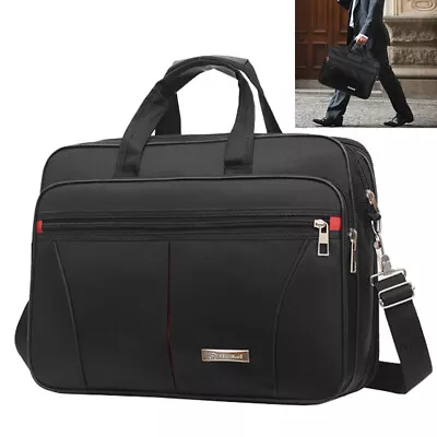 15.6inch Men Laptop Messenger Work Travel Briefcase Bag Office Document Handbag • £10.99