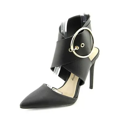 PENNY LOVES KENNY TRICKLE Black Siletto Heels Ankle Strap Womens Shoes Size 7 M • $19.98