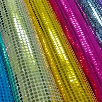 £4.99 • Buy 6mm Sequin Fabric Shiny Sparkly Material Fancy Dress Costume Per Metre M63 Mtex