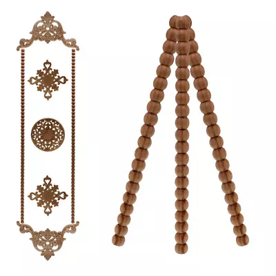 Natural Rubber Wood Applique Unfinished Smooth Carved For Making Furniture Onlay • $7.45