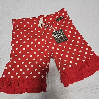 Matilda Jane Size 12 Brilliant Daydream Take Your Time Red Polka Dot Shorts • $15