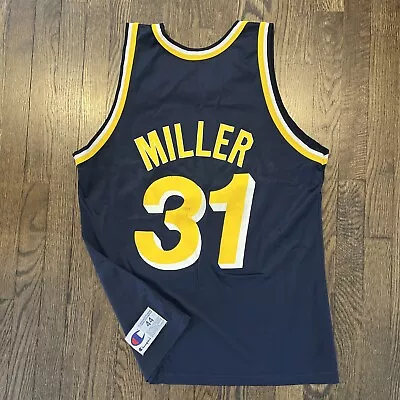 Indiana Pacers Reggie Miller Jersey Champion Size 44 Blue • $76.99