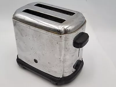 Vintage Sunbeam T-7 Chrome 2 Slice Toaster Retro Art Deco Kitchenware UNTESTED • $60