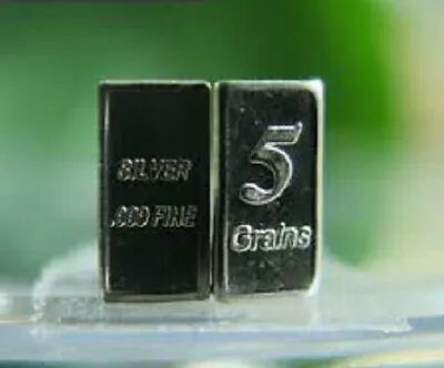 $4.75 • Buy Pure Solid .999 5gn Silver Bar Bullion Precious Metals Real Scrap Jewelry Coins