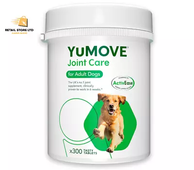 Lintbells YuMOVE Dog Joint Supplement For Stiff Older Dogs 300 Tablets • £53.50