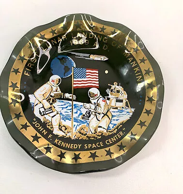 Vintage First Moon Lunar Landing 1969 Ashtray Souvenir Kennedy Space Center • $12.99