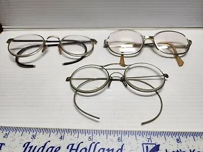 Lot Of 3 Vintage Eyeglasses Complete  • $1