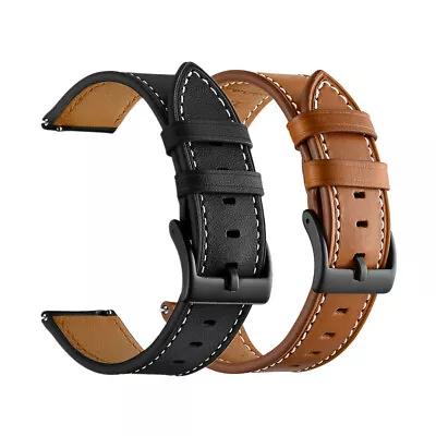 18mm 20mm 22mm Classic Genuine Leather Watch Band Strap Quick Release Wristband • $14.99