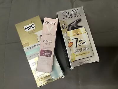 NIB Bundle: Olay Total Effects 7 In One Vichy Idéalia Eyes & ROC Multicorrexion • $29